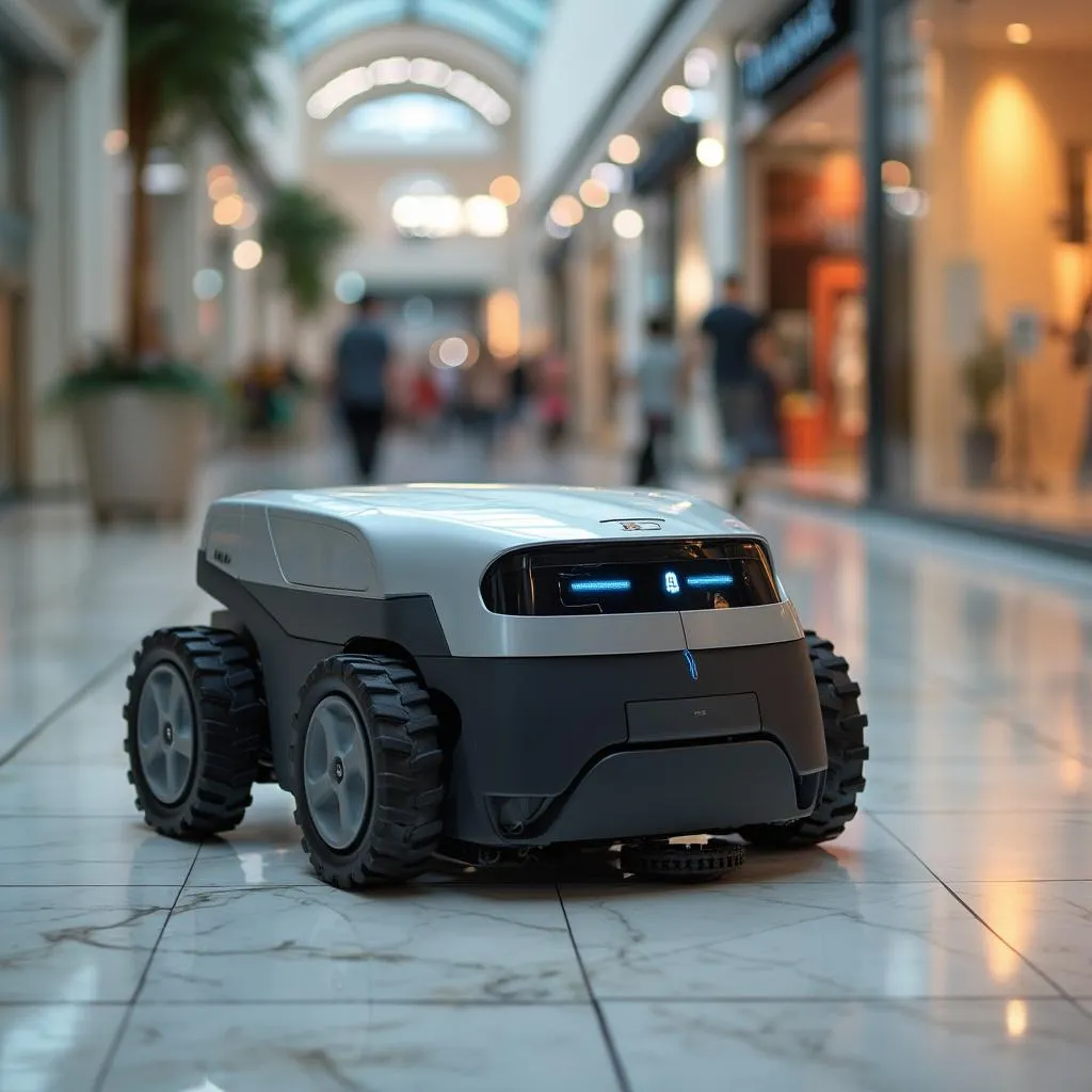 Robotik zemin temizleyici çalışma halinde